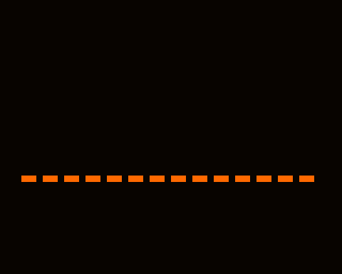 Illustrative animation: the CFW 0.5 boot animation recoloured by the Amber CRT theme